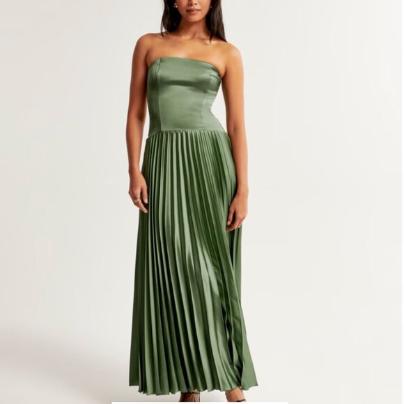 COPY - The A&F Giselle Strapless Drop-Waist Maxi Dress - Picture 2 of 6